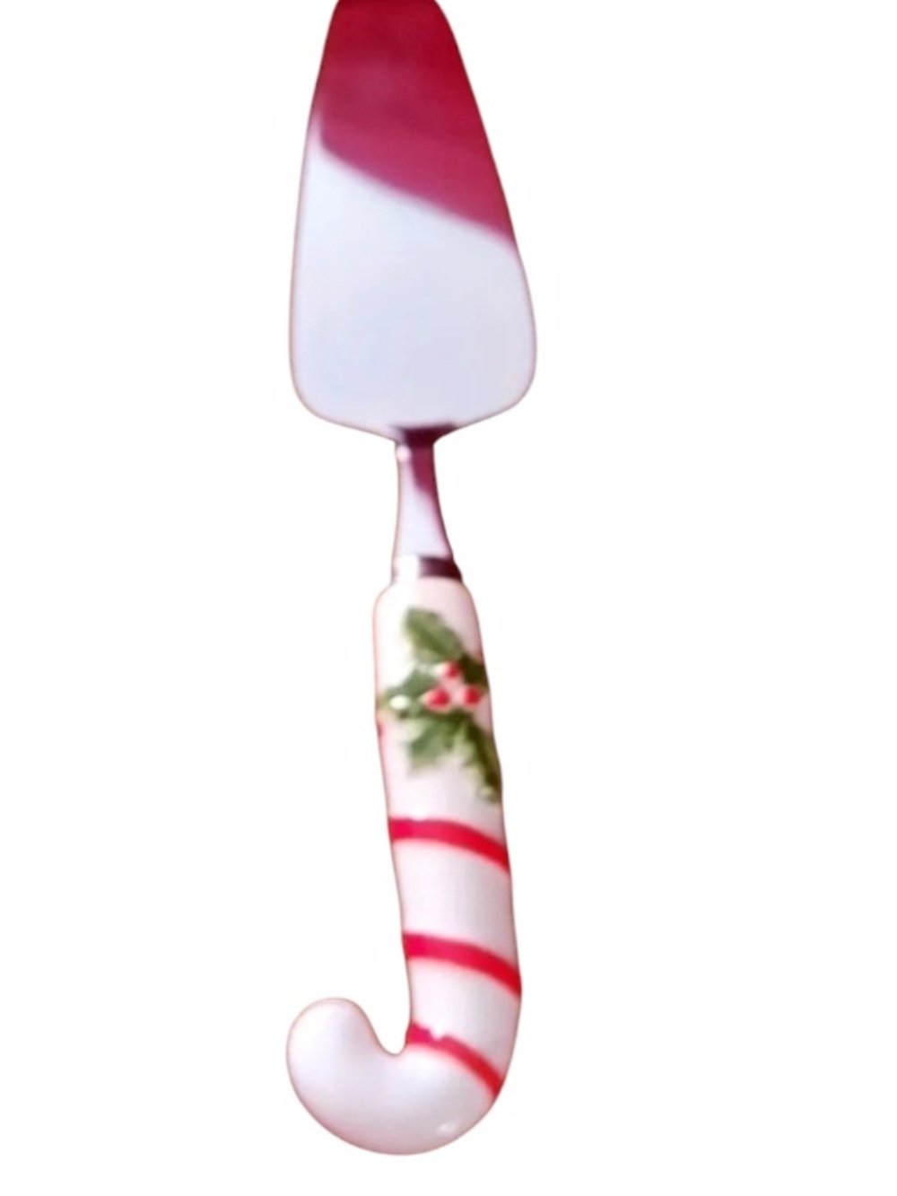 Vintage ALL  the TRIMMINGS Christmas  Cake Server   open box  10" Length